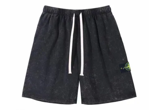 Stone Island Washed Distressed Shorts