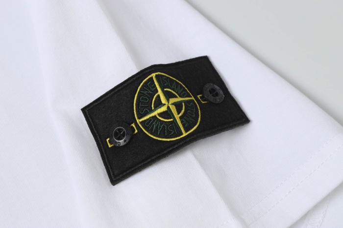 Stone Island Crewneck Drop-Shoulder Short-Sleeve T-Shirt