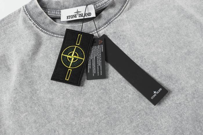 Stone Island Washed Distressed T Shirt