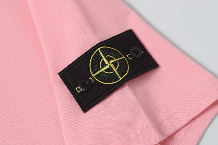 Stone Island Crewneck Drop-Shoulder Short-Sleeve T-Shirt