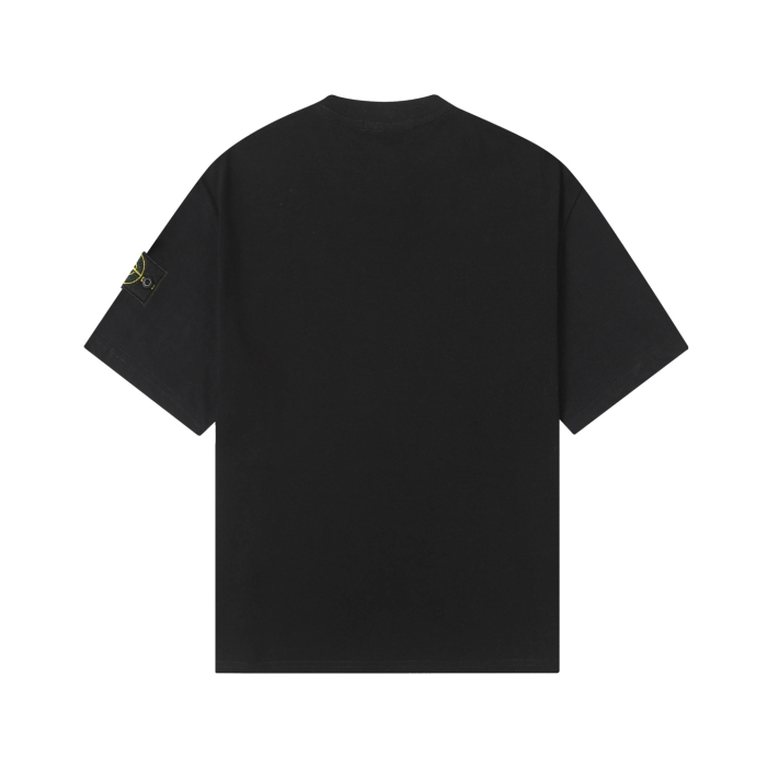 Stone Island Crewneck Drop-Shoulder Short-Sleeve T-Shirt