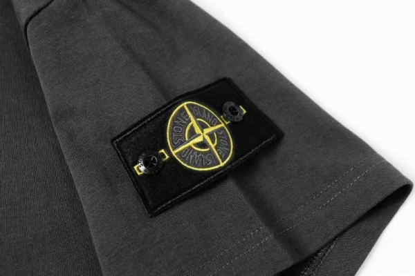 Stone Island Crewneck Drop-Shoulder Short-Sleeve T-Shirt