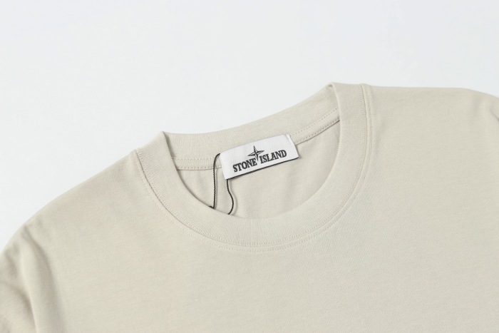 Stone Island Crewneck Drop-Shoulder Short-Sleeve T-Shirt