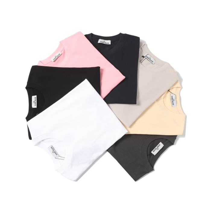 Stone Island Crewneck Drop-Shoulder Short-Sleeve T-Shirt