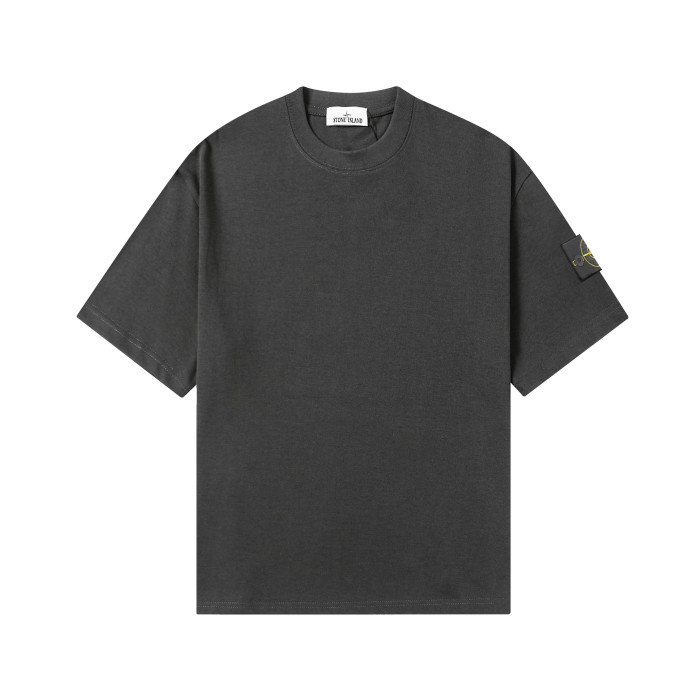 Stone Island Crewneck Drop-Shoulder Short-Sleeve T-Shirt