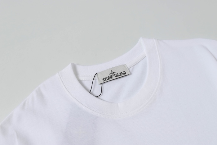 Stone Island Crewneck Drop-Shoulder Short-Sleeve T-Shirt