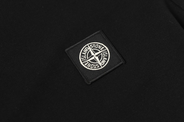 Stone Island Knitted Polo Shirt With Stripes