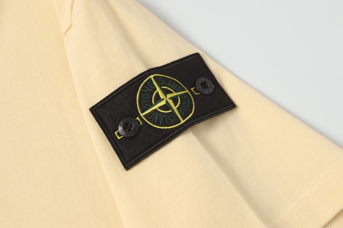 Stone Island Crewneck Drop-Shoulder Short-Sleeve T-Shirt