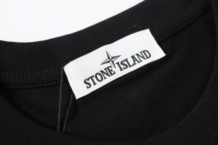 Stone Island Crewneck Drop-Shoulder Short-Sleeve T-Shirt