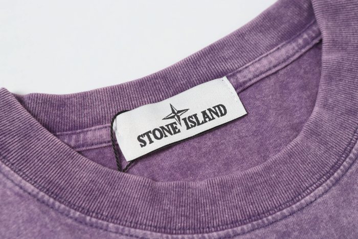 Stone Island Washed Distressed T Shirt