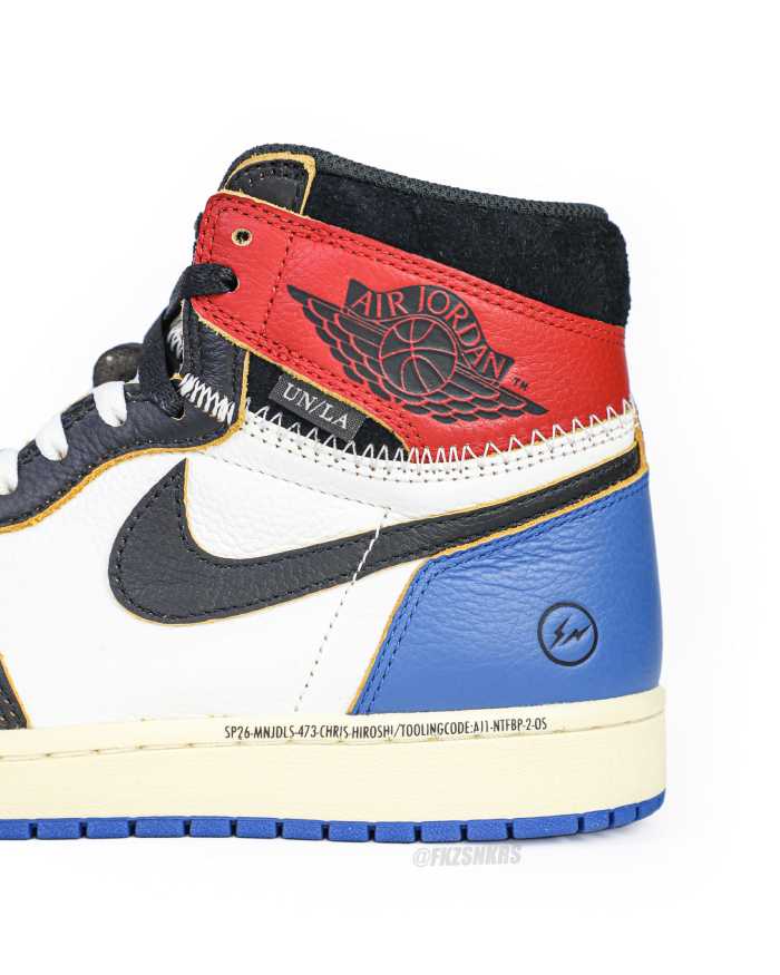 Fragment x Jordan 1 Retro High Union Los Angeles Blue Toe 2026（A1）