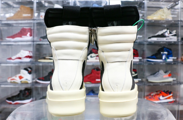 R!ck Owens Mega Bumper Geobasket Black Milk