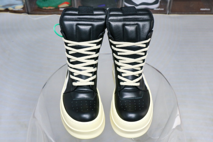 R!ck Owens Mega Bumper Geobasket Black Milk