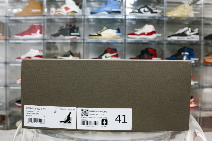 R!ck Owens Mega Bumper Geobasket Black Milk