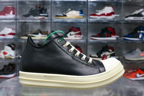 R!ck Owens Concordians Low Sneaks Full Grain Cow Leather Black Milk