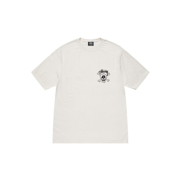 Stussy Skull Print Crew Neck Short Sleeve T-shirt