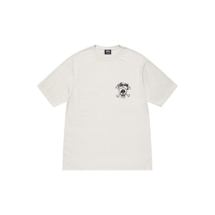 Stussy Skull Print Crew Neck Short Sleeve T-shirt