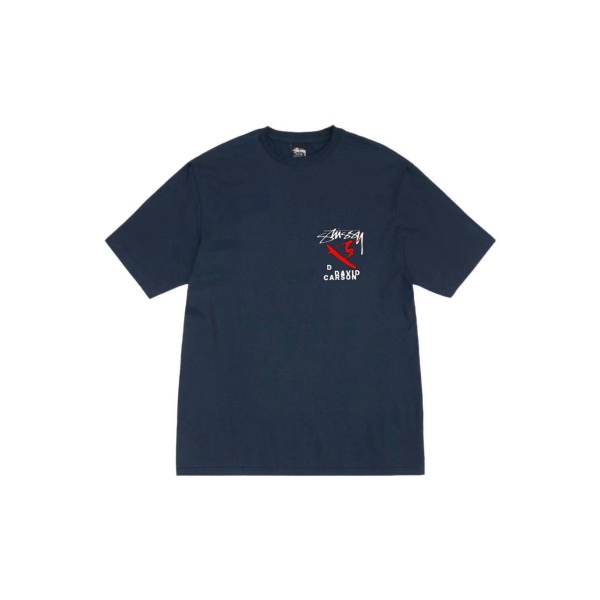 Stussy x David Carson Back Print Logo Crew Neck Short Sleeve T-shirt
