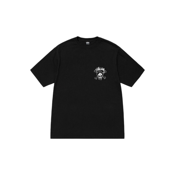 Stussy Skull Print Crew Neck Short Sleeve T-shirt