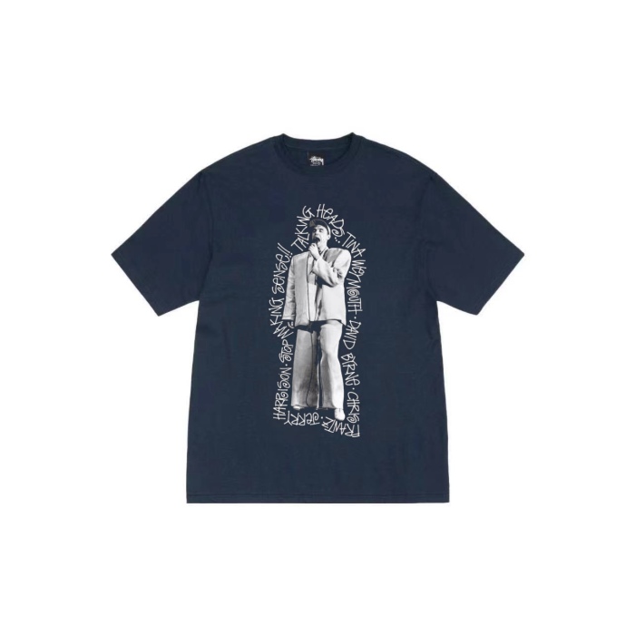 Stussy Michael Portrait Handwritten Graphic Couple T-shirt
