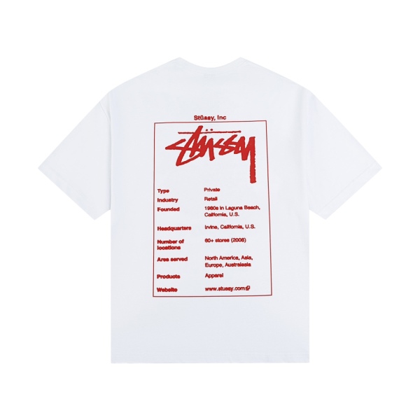Stussy Merch Tag Print Crew Neck T-shirt