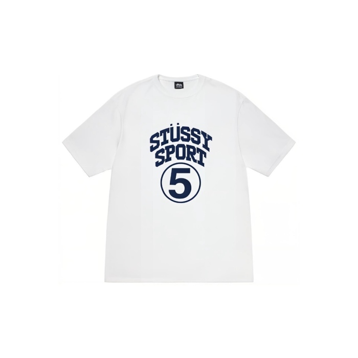 Stussy FW24 Men's SPORT Logo Print Crew Neck T-shirt