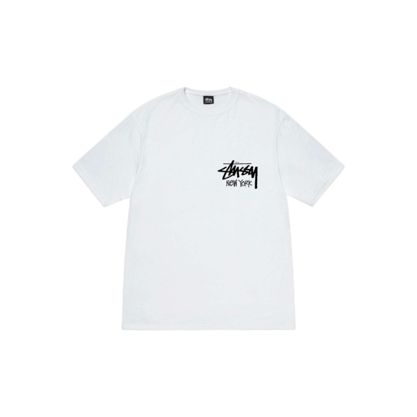 Stussy New York Custom Logo Print Crew Neck T-shirt