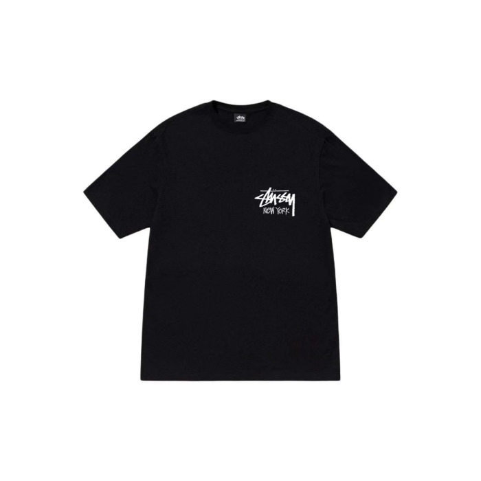 Stussy New York Custom Logo Print Crew Neck T-shirt