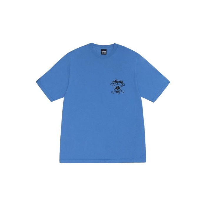 Stussy Skull Print Crew Neck Short Sleeve T-shirt