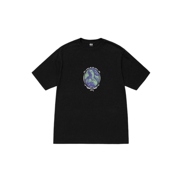 Stussy Oval Figure Print Loose Short Sleeve T-shirt