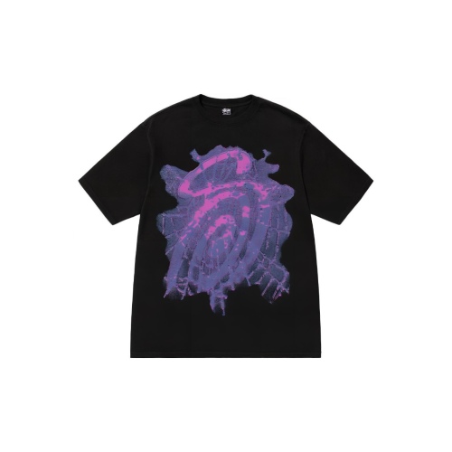 Stussy Mesh Print Crew Neck  T-shirt