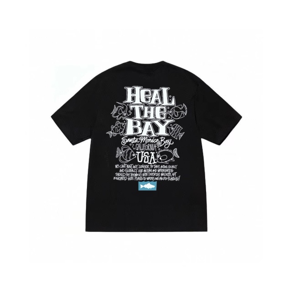 Stussy Letter Print Crew Neck Short Sleeve T-shirt