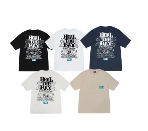 Stussy Letter Print Crew Neck Short Sleeve T-shirt