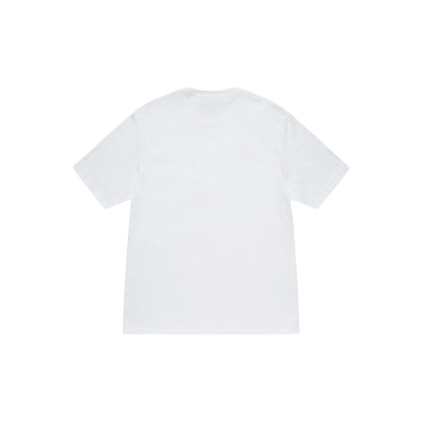 Stussy Patterned Ribbed Collar Loose Short Sleeve T-shirt