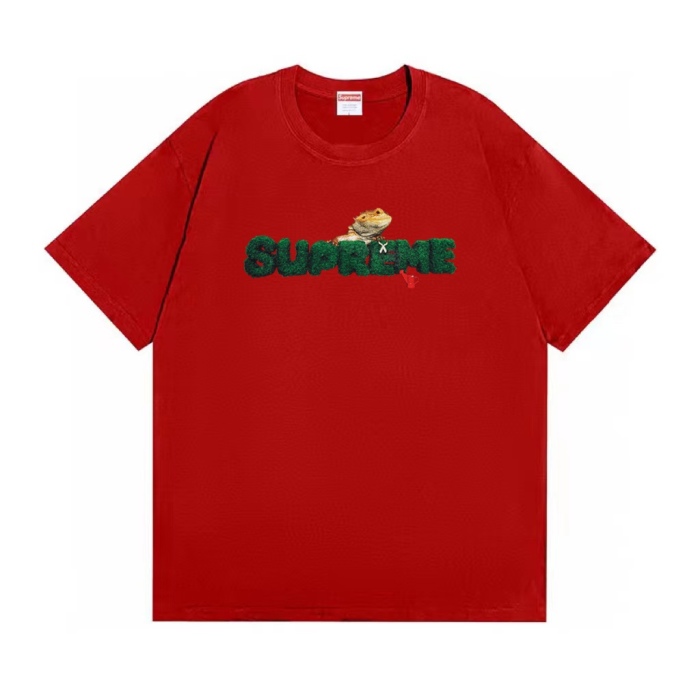 Supreme Lizard Print Crew Neck Short Sleeve T-Shirt
