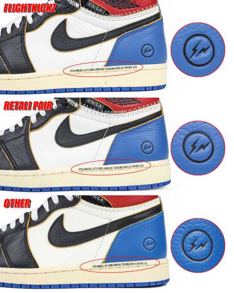 Fragment x Jordan 1 Retro High Union Los Angeles Blue Toe 2026（A1）