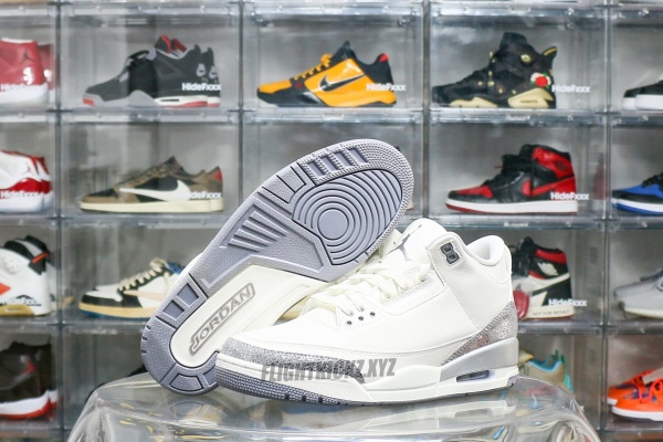 Air Jordan 3 Retro Sail Cement Grey 2025 WMNs（A1）