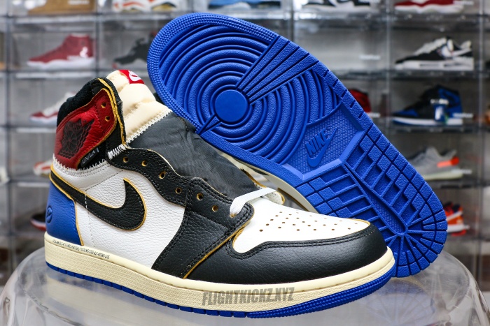 Fragment x Jordan 1 Retro High Union Los Angeles Blue Toe 2026（A1）