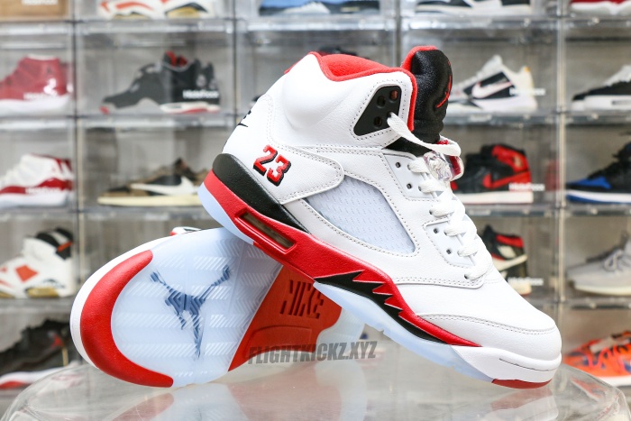 Air Jordan 5 Fire Red Black Tongue 2025 GS（A1）