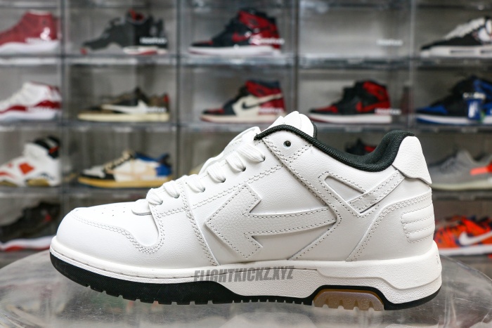 OFF-WHITE Out Of Office OOO Low Tops White Black