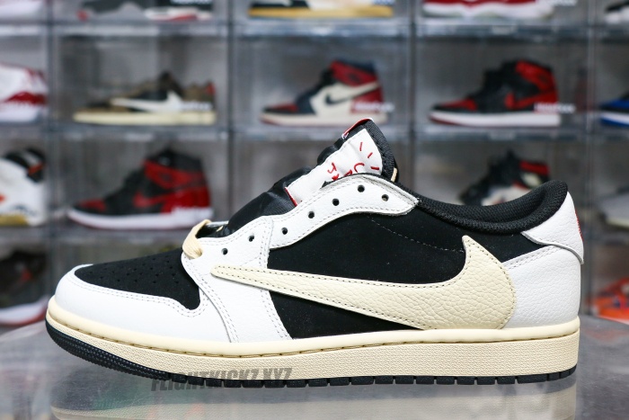 Travis Scott x Air Jordan 1 Low Black White Concept
