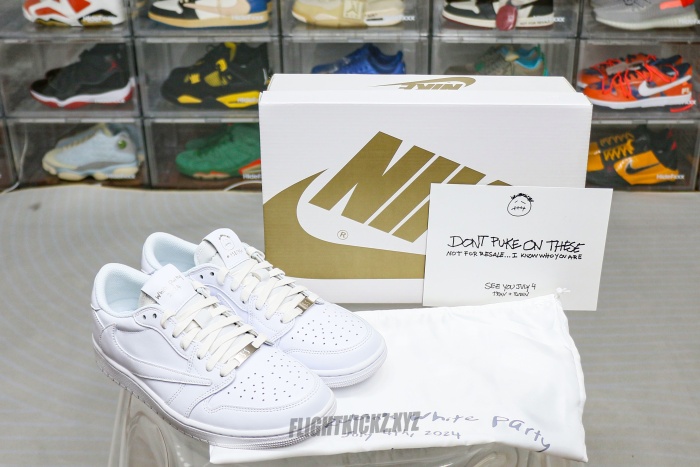 Travis Scott x Air  Jordan 1 Retro Low OG SP Michael Rubin White Party (Friends and Family) GS