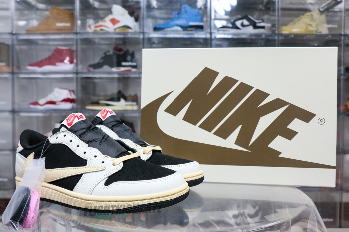 Travis Scott x Air Jordan 1 Low Black White Concept