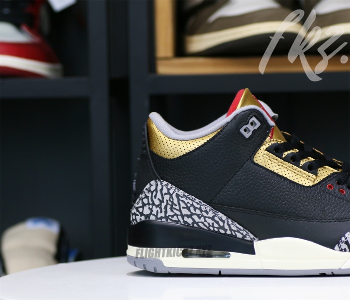 Air Jordan 3 “Black Cement Gold” 2022