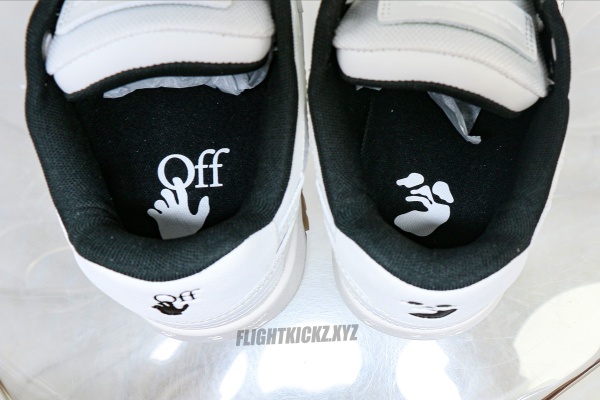 OFF-WHITE Out Of Office OOO Low Tops White Black