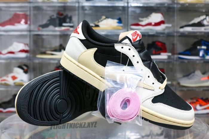 Travis Scott x Air Jordan 1 Low Black White Concept