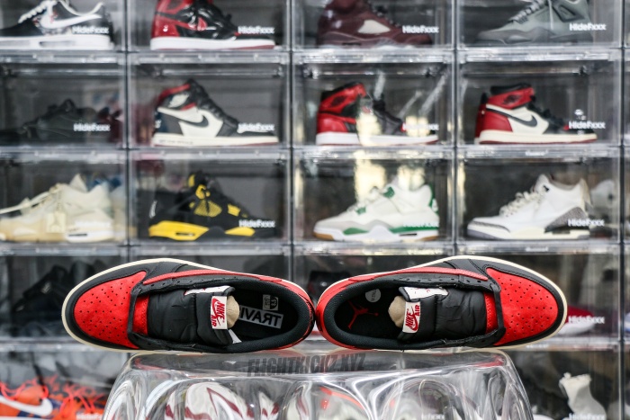 Travis Scott x Air Jordan 1 Low OG Black Red Custom
