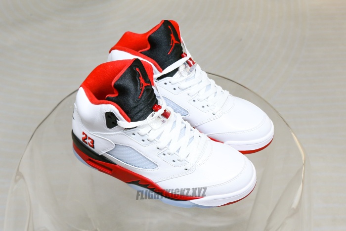 Air Jordan 5 Fire Red Black Tongue 2025 GS（A1）
