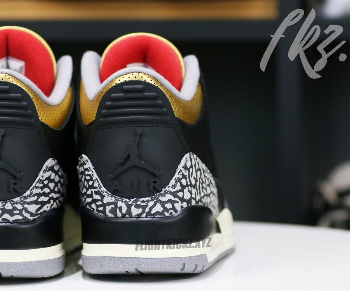 Air Jordan 3 “Black Cement Gold” 2022