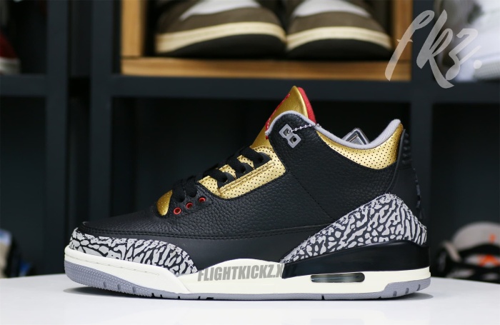 Air Jordan 3 “Black Cement Gold” 2022